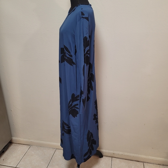 Marimekko Talvehtia Utuinen Midi Dress Blue/Black Size 36/US 6 NWT - Picture 4 of 10